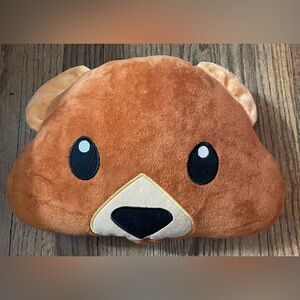 Kids Plush Bear Pillow Decor Brown